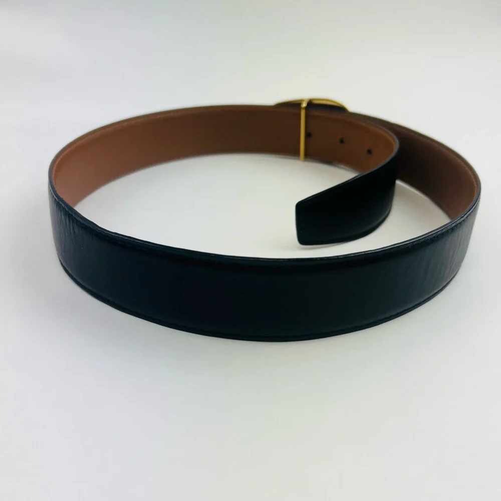 Gucci Gold Tone Buckle - Belt Black/Brown Reversible Leather_4